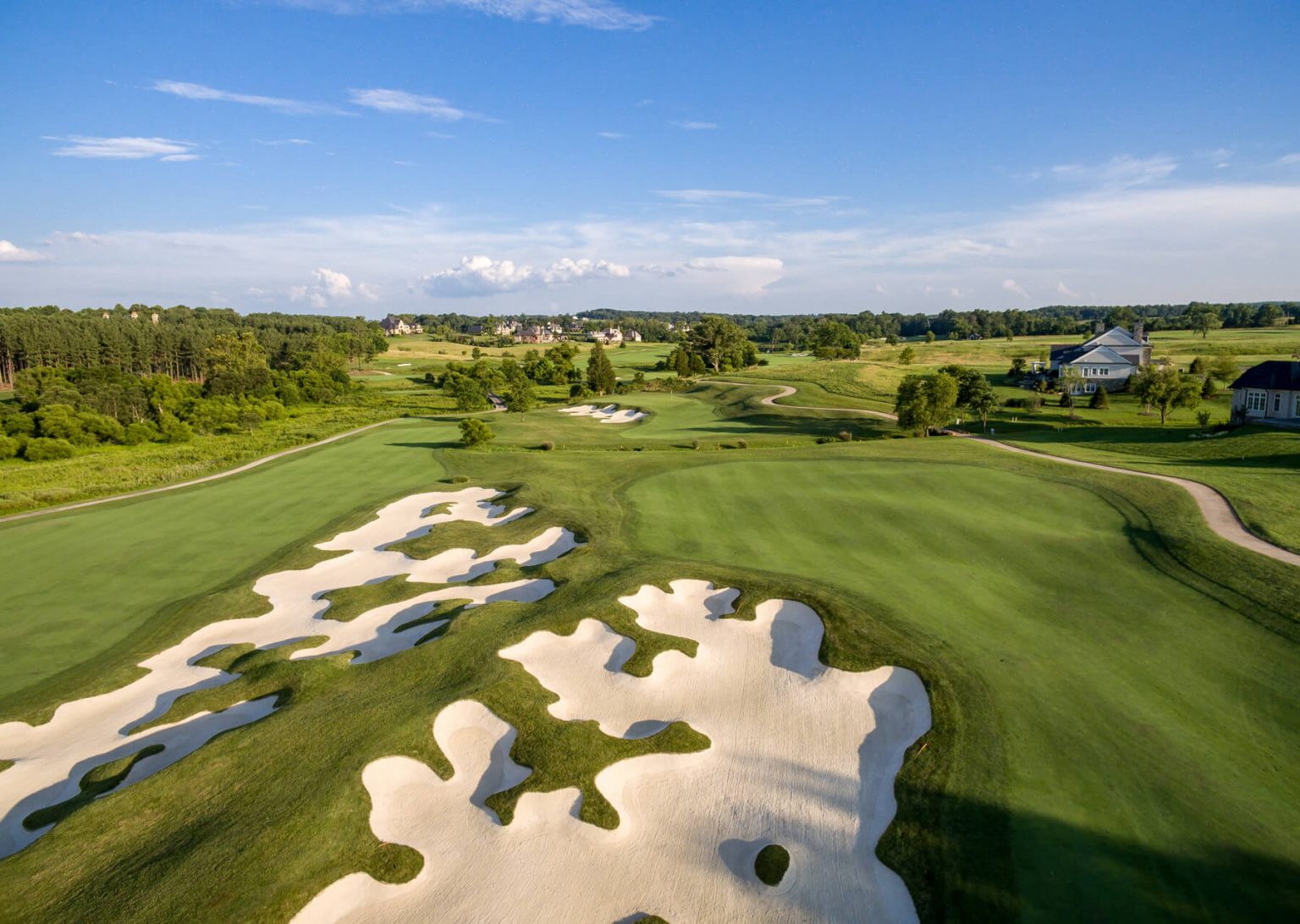 north virginia golf course with bunkers