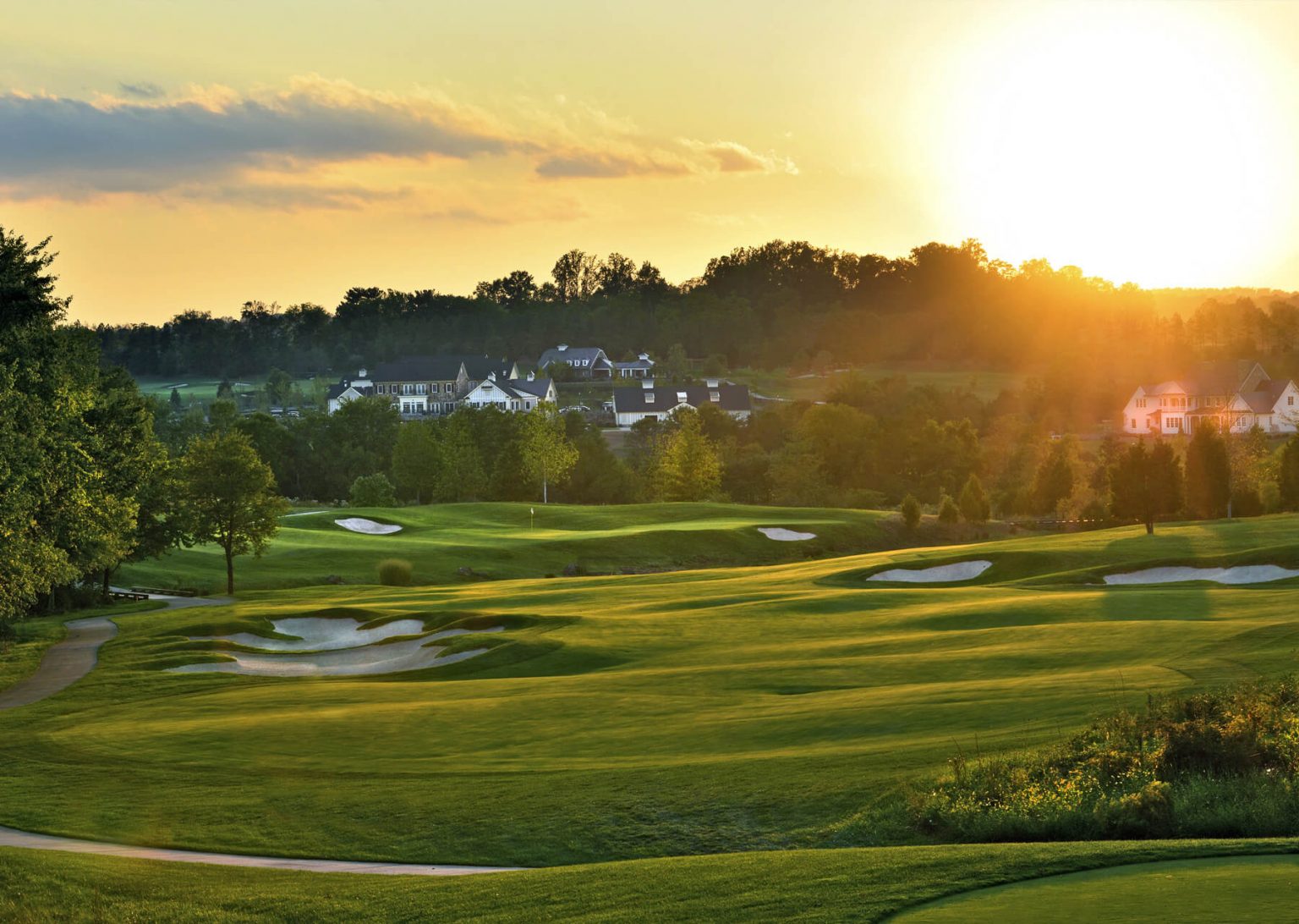 virginia golf course community sunset